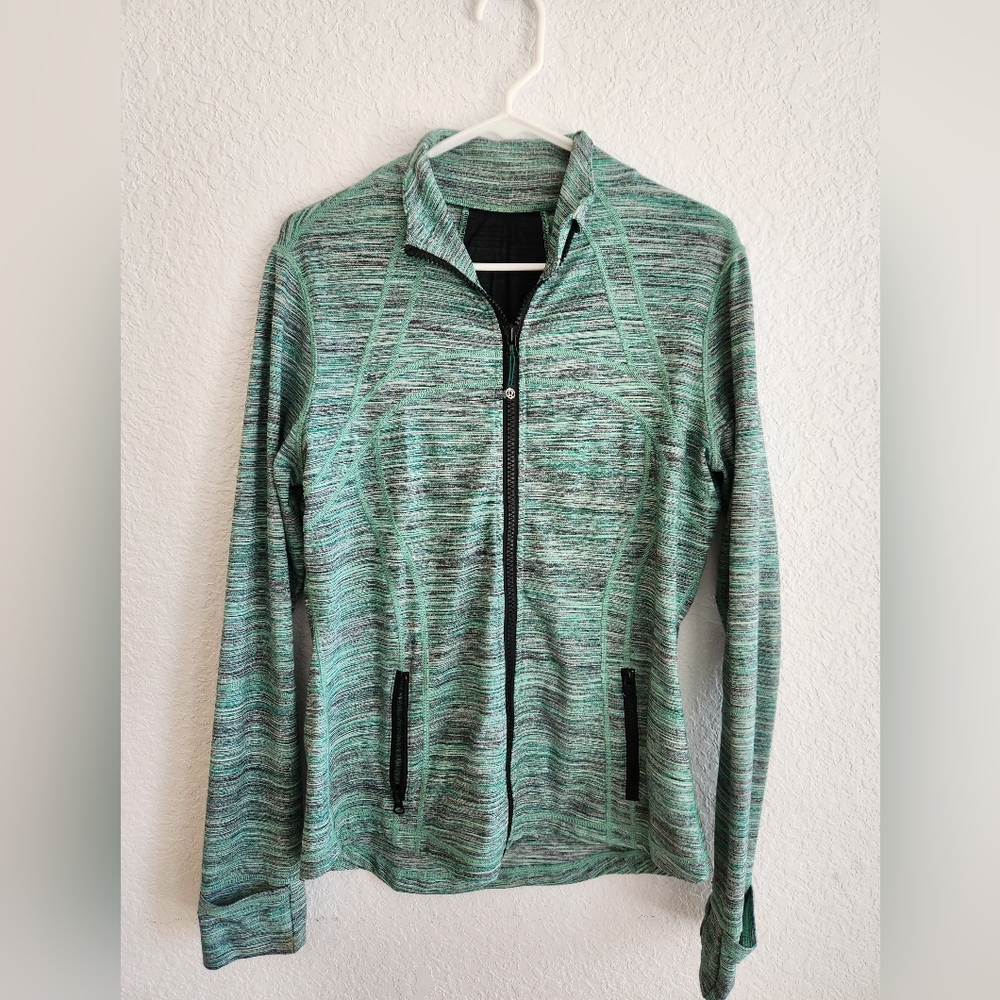 lululemon athletica Green Heathered Full-Zip Jacket